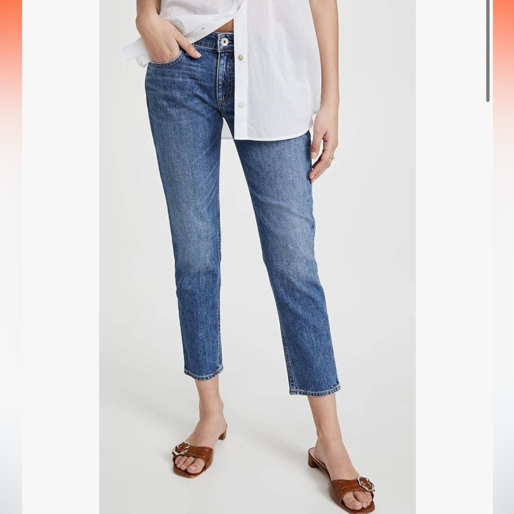 Rag & Bone Dre Blue Denim Jeans - Picture 3 of 8